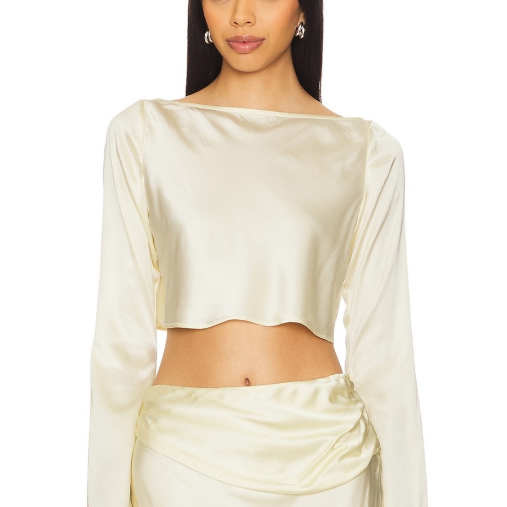 Camila Coelho Enza Top in Butter Yellow